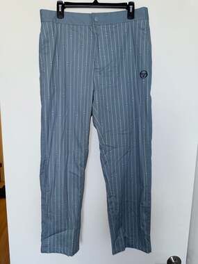 Sergio Tacchini Pinstripe Track Pants Blue Size Large